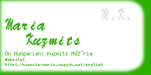 maria kuzmits business card